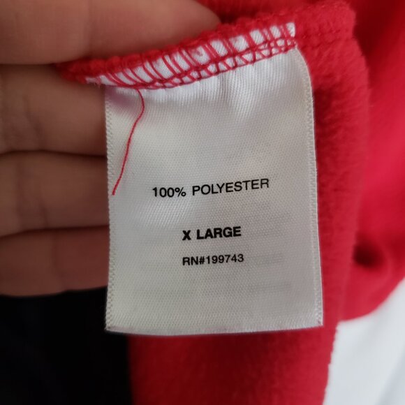 Woman Emily B Red with Navy Blue Full Zipper Turtle Neck with Pockets Size XL - Picture 5 of 14